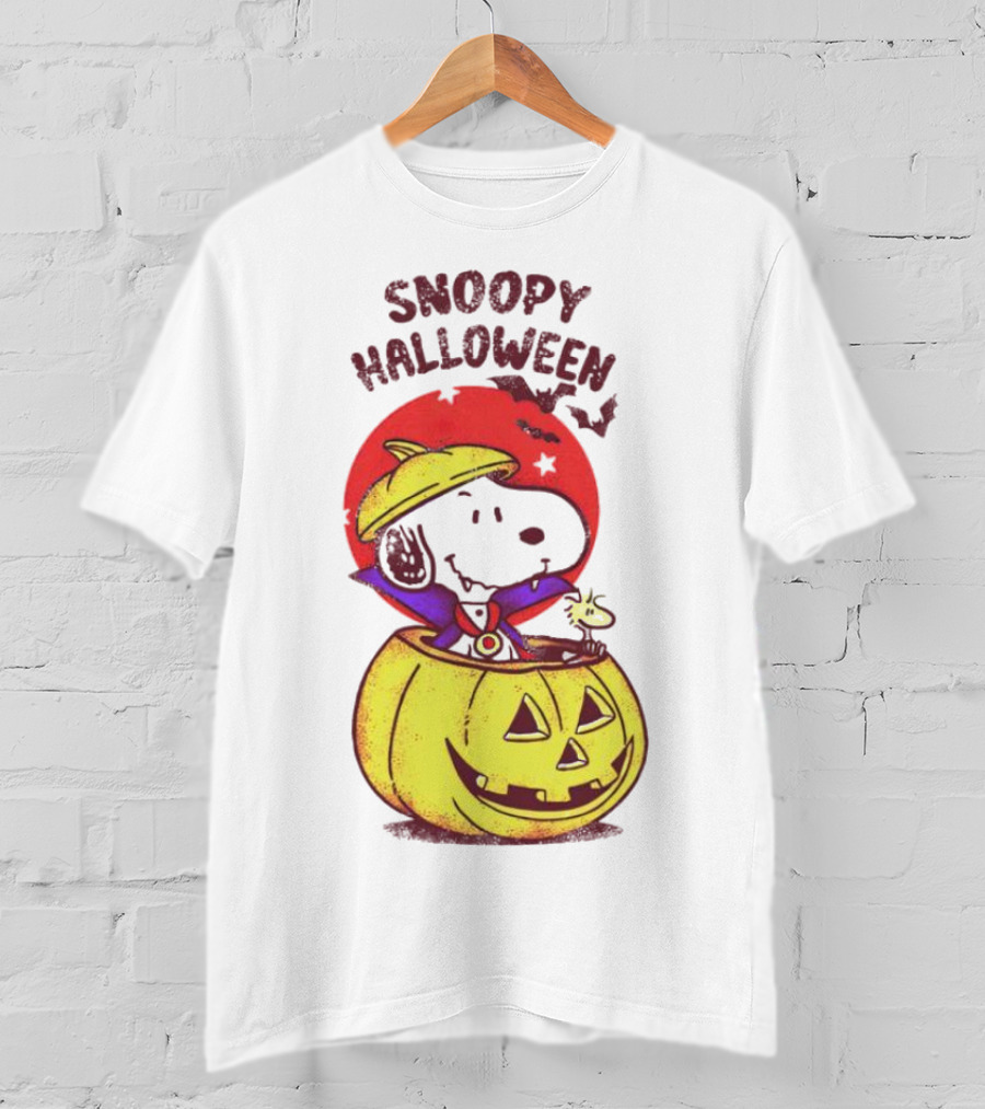 Snoopy Halloween Woodstock Peanuts Pumpkin T-Shirt