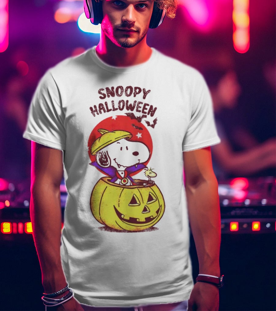 Snoopy Halloween Woodstock Peanuts Pumpkin T-Shirt