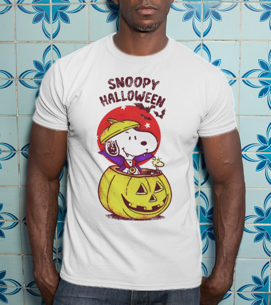 Snoopy Halloween Woodstock Peanuts Pumpkin T-Shirt