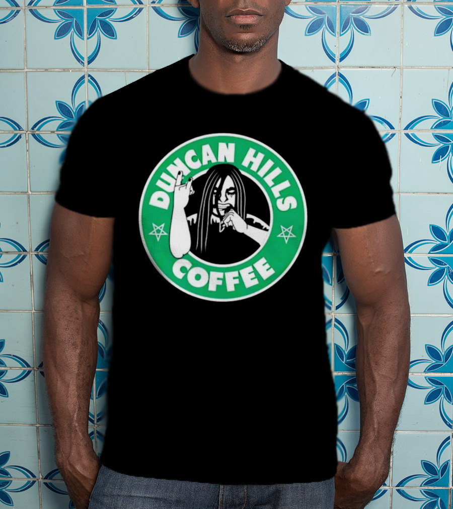 Duncan Hills Coffee Metalocalypse Starbucks Emblem T-Shirt