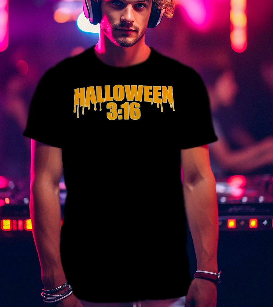 Halloween 3 16 Dripping Slime Font T-Shirt