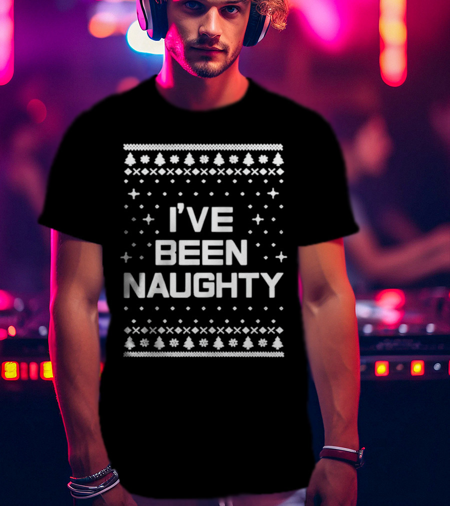 I’ve Been Naughty Christmas Tree Snowflake T-Shirt
