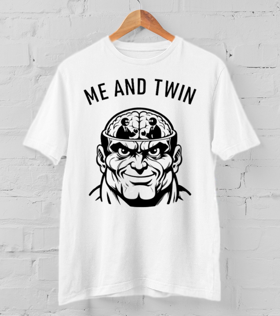 Me And Twin Sharing Mind Wrestling Brain T-Shirt