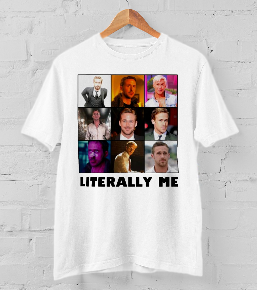 Ryan Gosling Literally Me Nine Image Collage T-Shirt