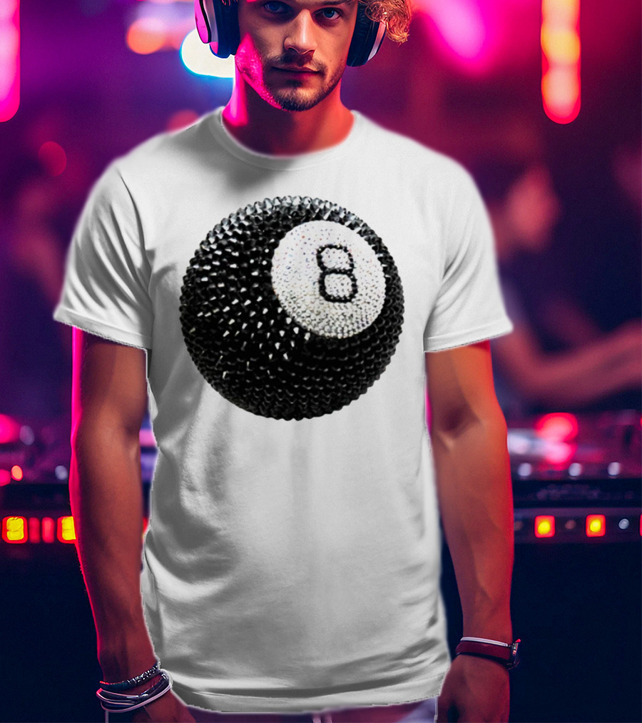 Lucky 8 Ball Crystal Sparkle Sphere T-Shirt