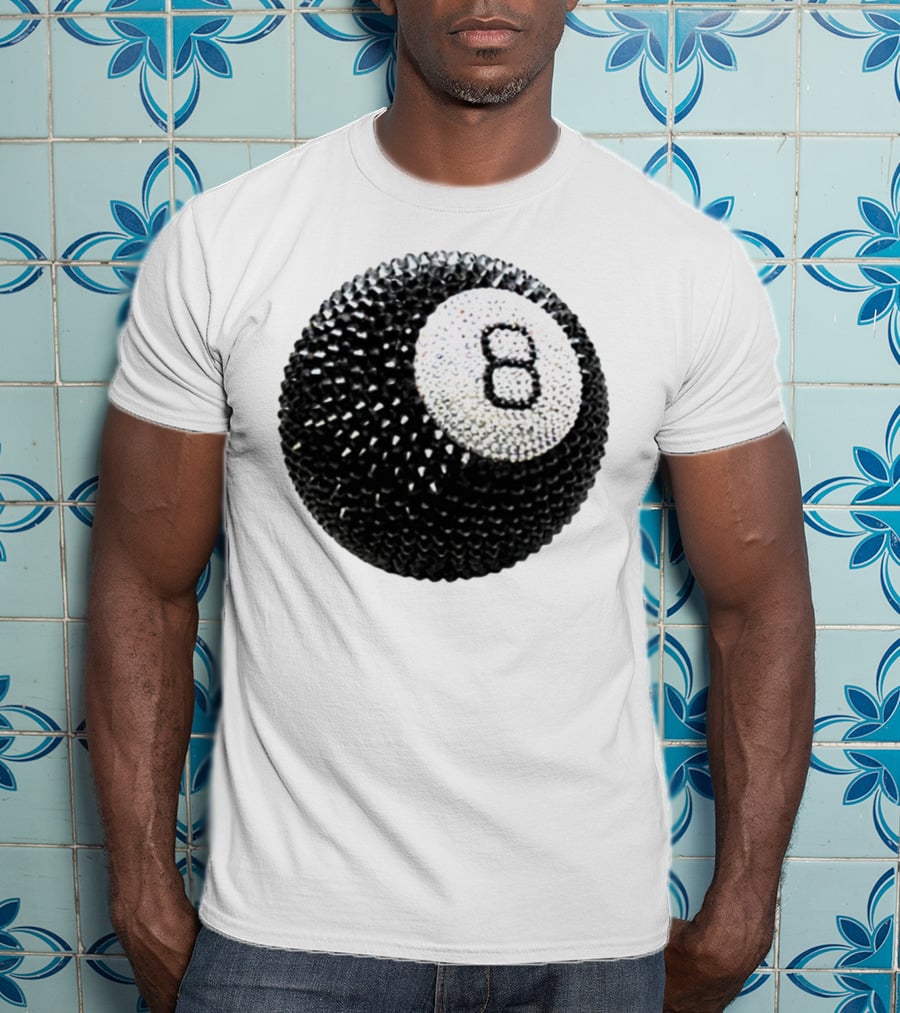 Lucky 8 Ball Crystal Sparkle Sphere T-Shirt