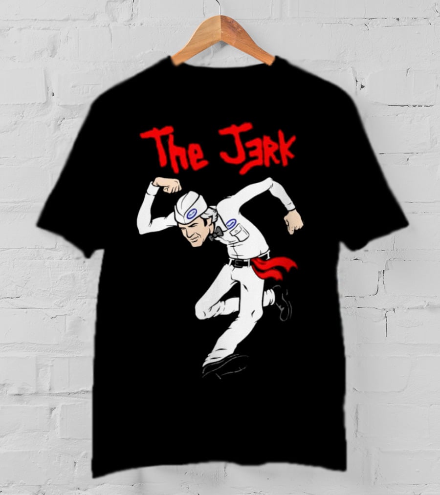 The Jerk Classic Cartoon Style Character In Red And White T-Shirt