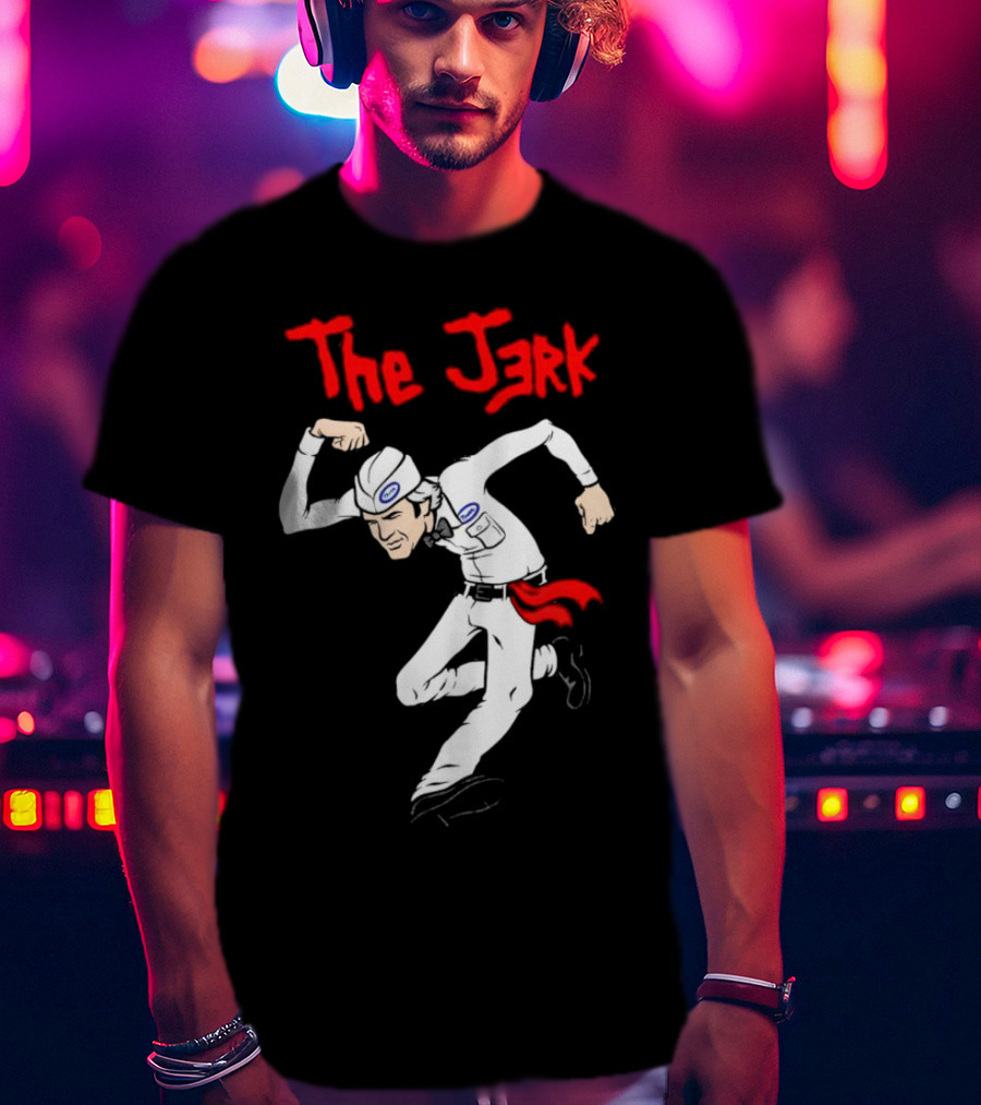 The Jerk Classic Cartoon Style Character In Red And White T-Shirt