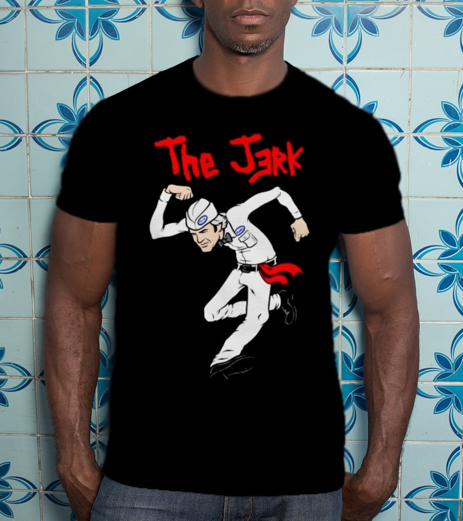 The Jerk Classic Cartoon Style Character In Red And White T-Shirt