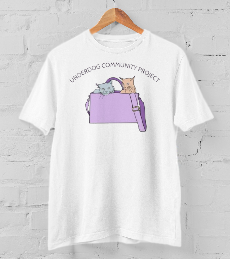Purse Cats Underdog Community Project Playful Kitty Companions T-Shirt