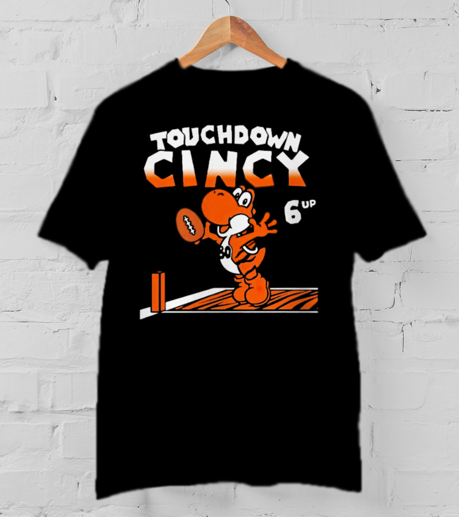 Touchdown Cincy Football Celebration Cartoon 6 Up T-Shirt