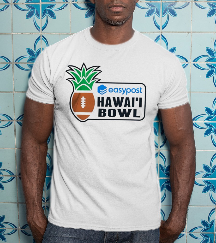 Easypost Hawai’i Bowl Pineapple Football T-Shirt