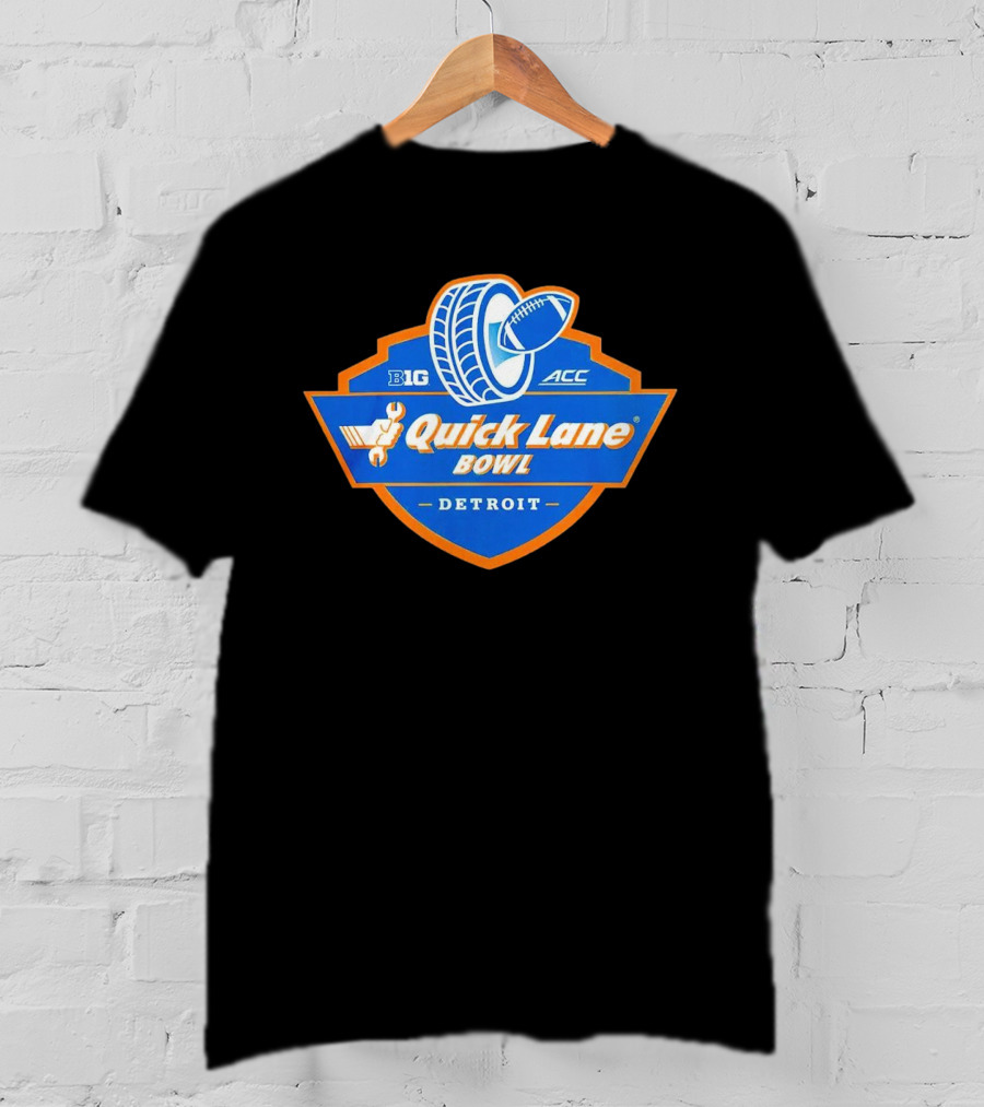 Big ACC Quick Lane Bowl Detroit Football Tire T-Shirt