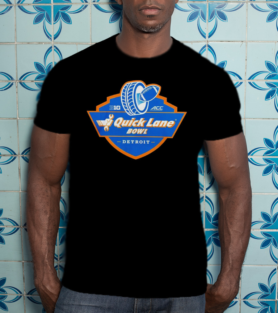 Big ACC Quick Lane Bowl Detroit Football Tire T-Shirt