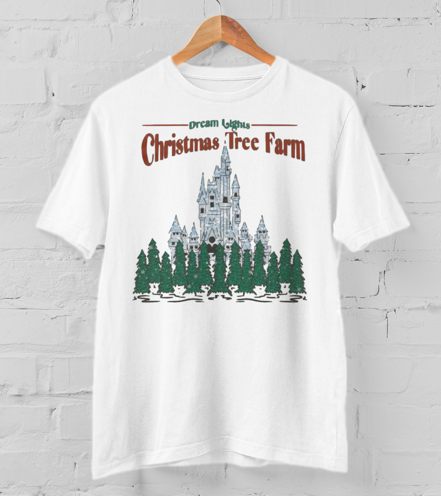 Dream Lights Christmas Tree Farm Castle T-Shirt