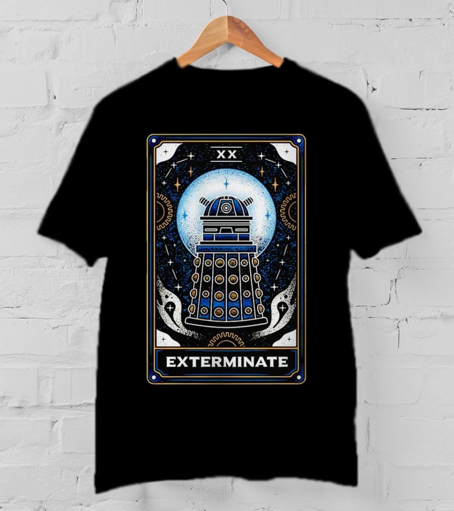 Exterminate Dalek Tarot Card Doctor Who XX T-Shirt