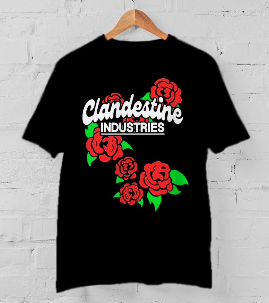 Clandestine Industries Intricate Brand Of Roses T-Shirt