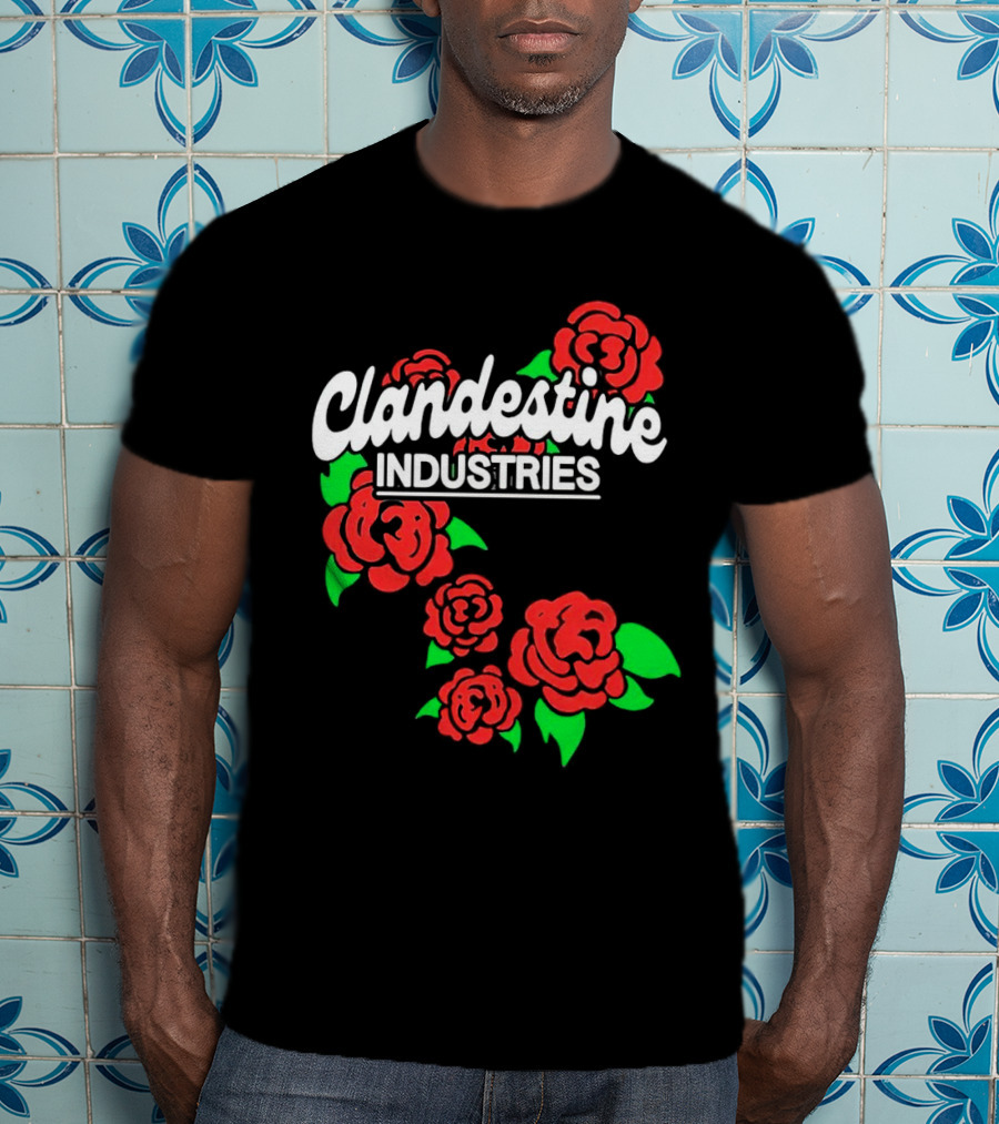 Clandestine Industries Intricate Brand Of Roses T-Shirt