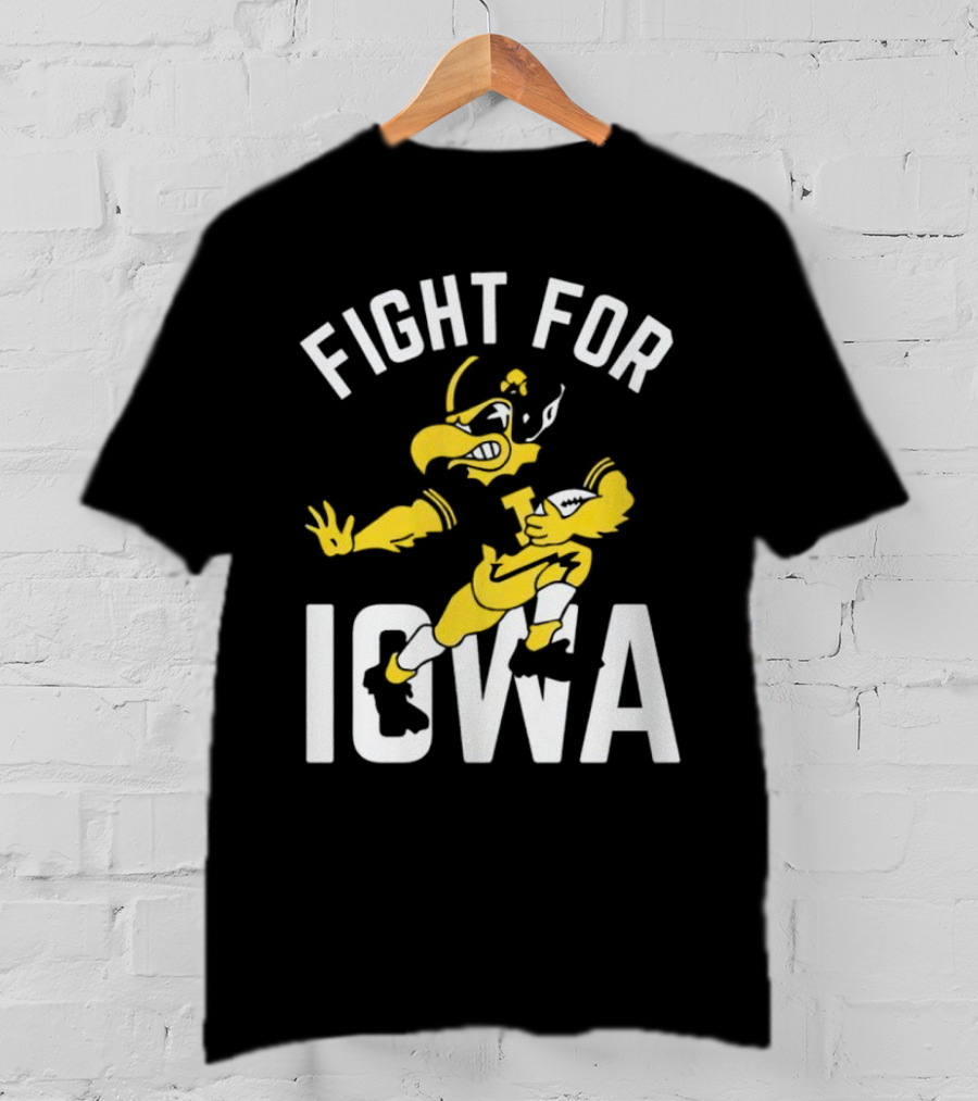 Iowa Hawkeyes Fight For Iowa Mascot Football T-Shirt