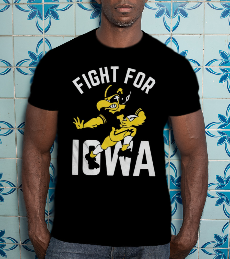 Iowa Hawkeyes Fight For Iowa Mascot Football T-Shirt