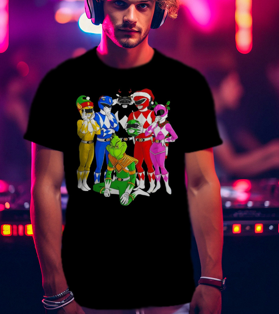 Grinch Rangers Christmas Power T-Shirt