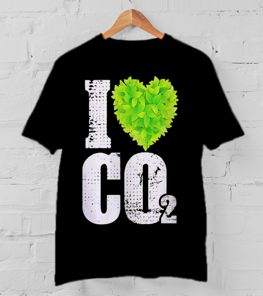 I Love CO2 Leaf Heart T-Shirt