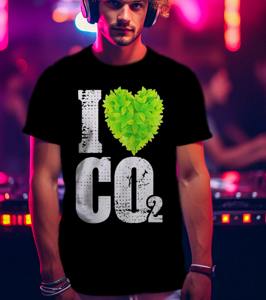 I Love CO2 Leaf Heart T-Shirt