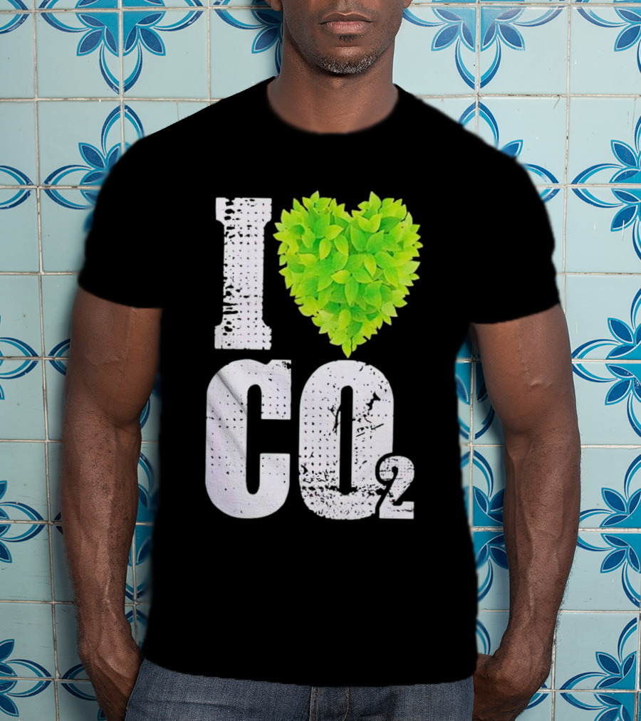 I Love CO2 Leaf Heart T-Shirt