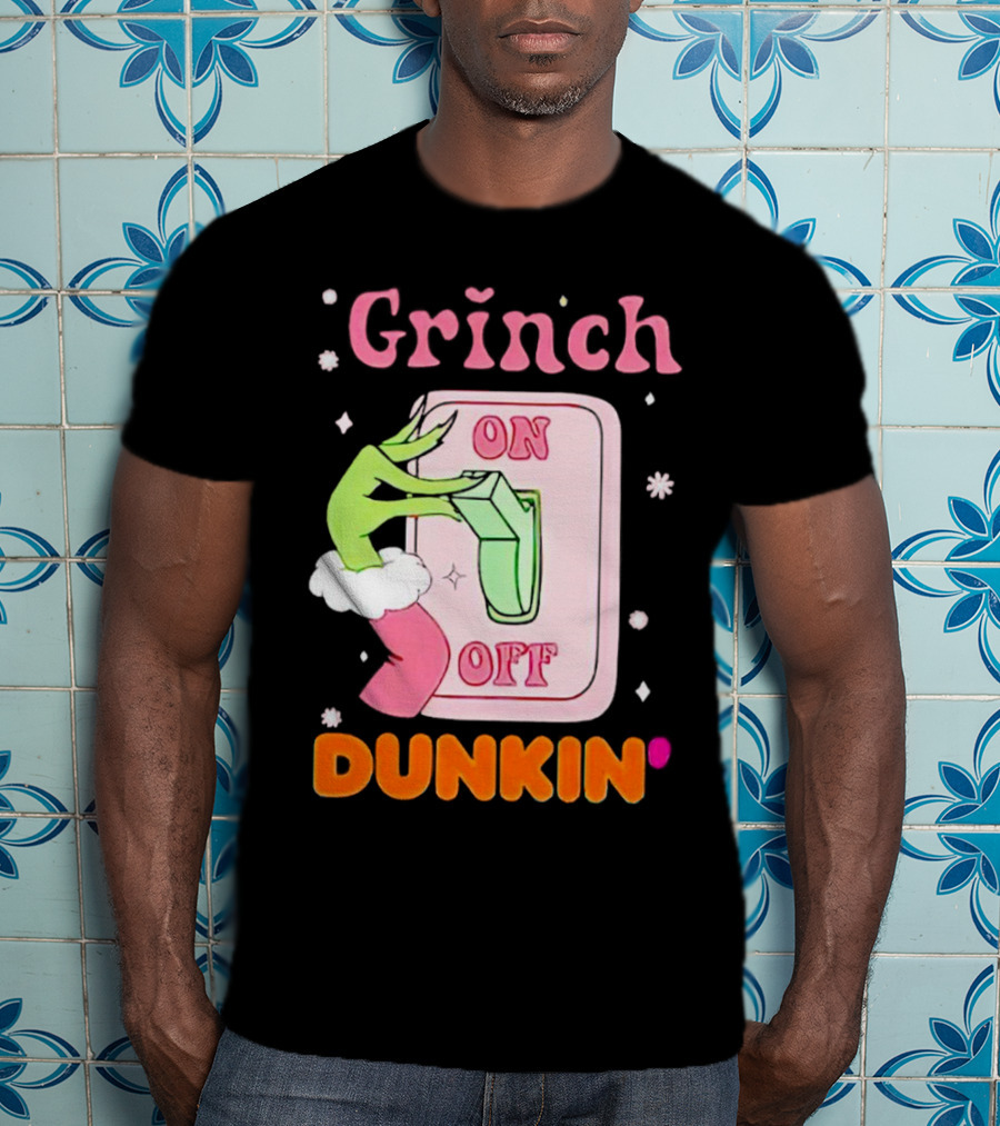 Grinch On Off Dunkin Switch Hand Lever T-Shirt