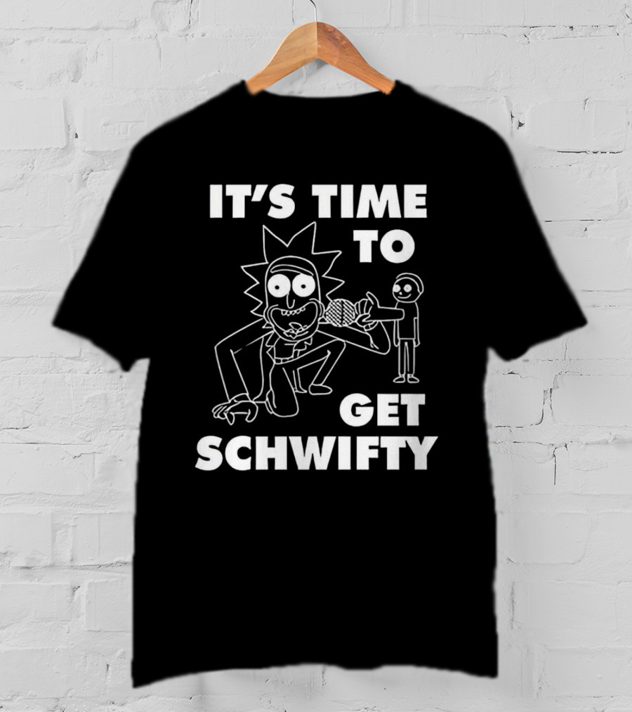 It's Time To Get Schwifty Character Holding Microphone Sketch T-Shirt