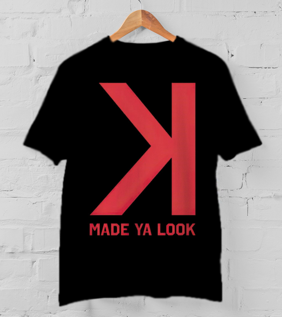 Made Ya Look Backwards K Baseball Strikeout Fan T-Shirt