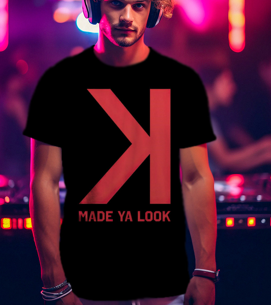 Made Ya Look Backwards K Baseball Strikeout Fan T-Shirt