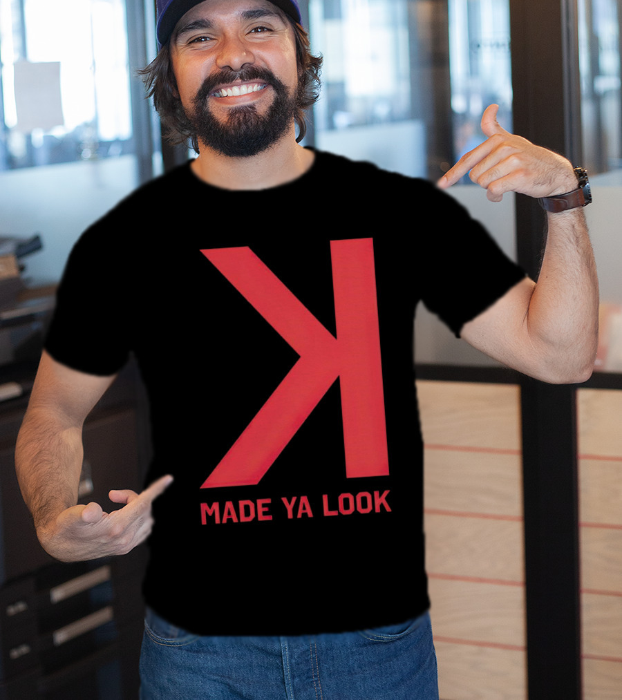 Made Ya Look Backwards K Baseball Strikeout Fan T-Shirt