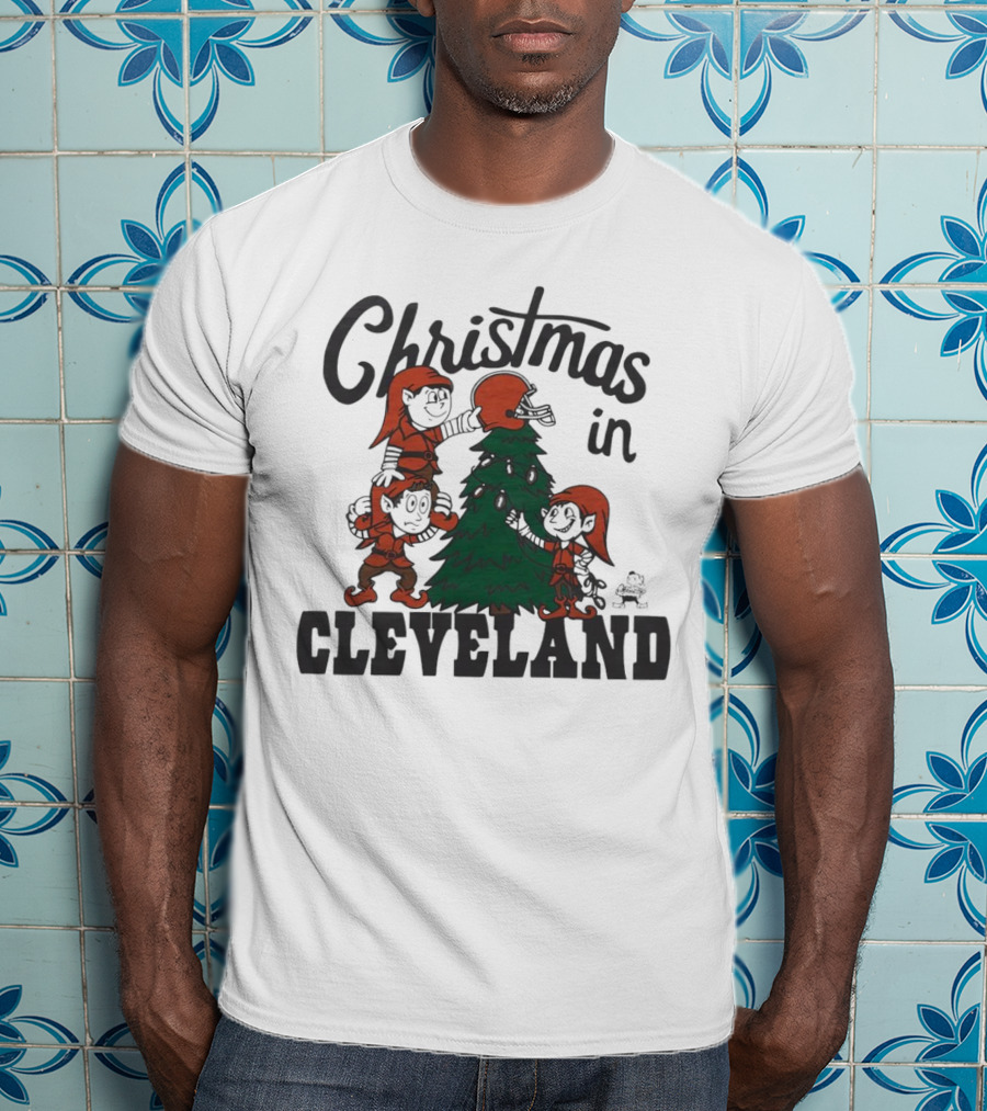 Christmas In Cleveland Browns T-Shirt
