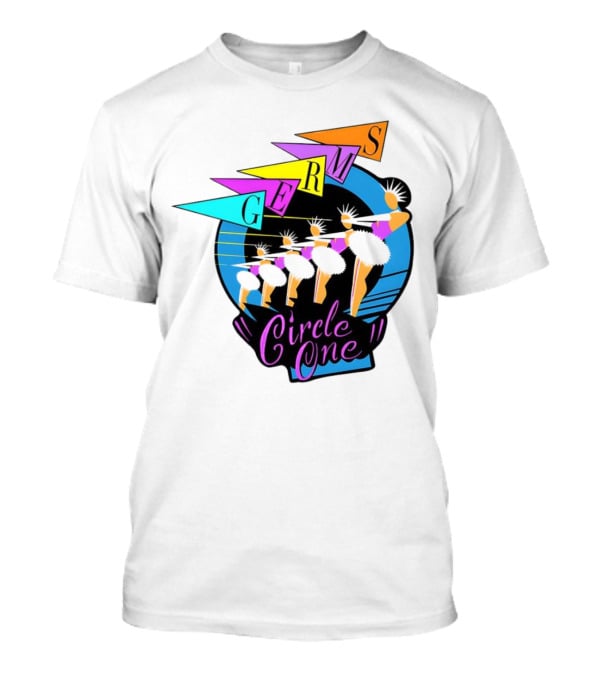 Germs Circle One Ballerina Silhouette Retro T-Shirt