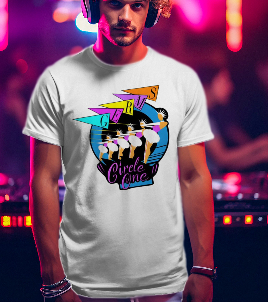 Germs Circle One Ballerina Silhouette Retro T-Shirt