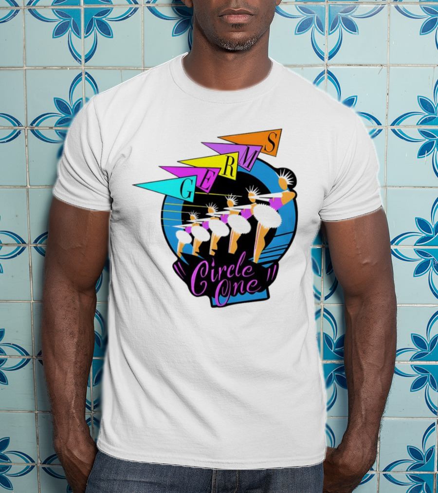 Germs Circle One Ballerina Silhouette Retro T-Shirt