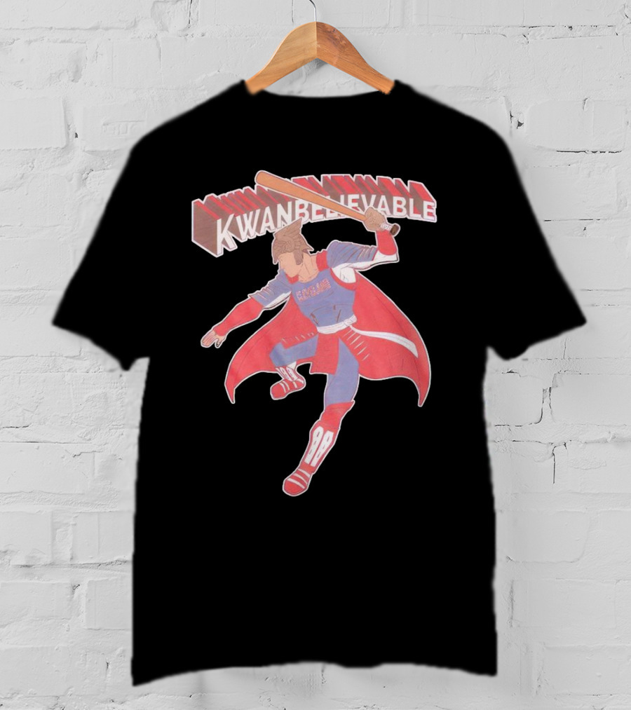 Kwanbelievable Cleveland Guardians Warrior Hero Baseball T-Shirt