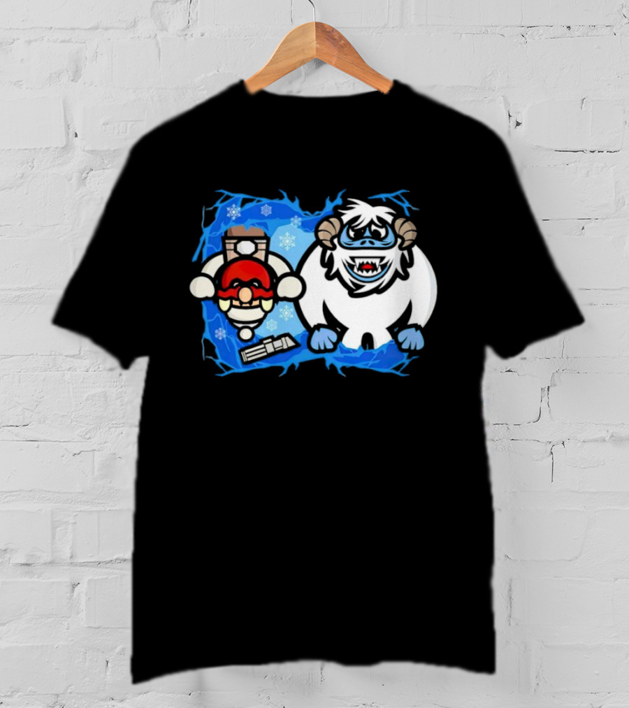 Bumble Wars Cartoon Mario Wampa Battle Ice Hoth T-Shirt