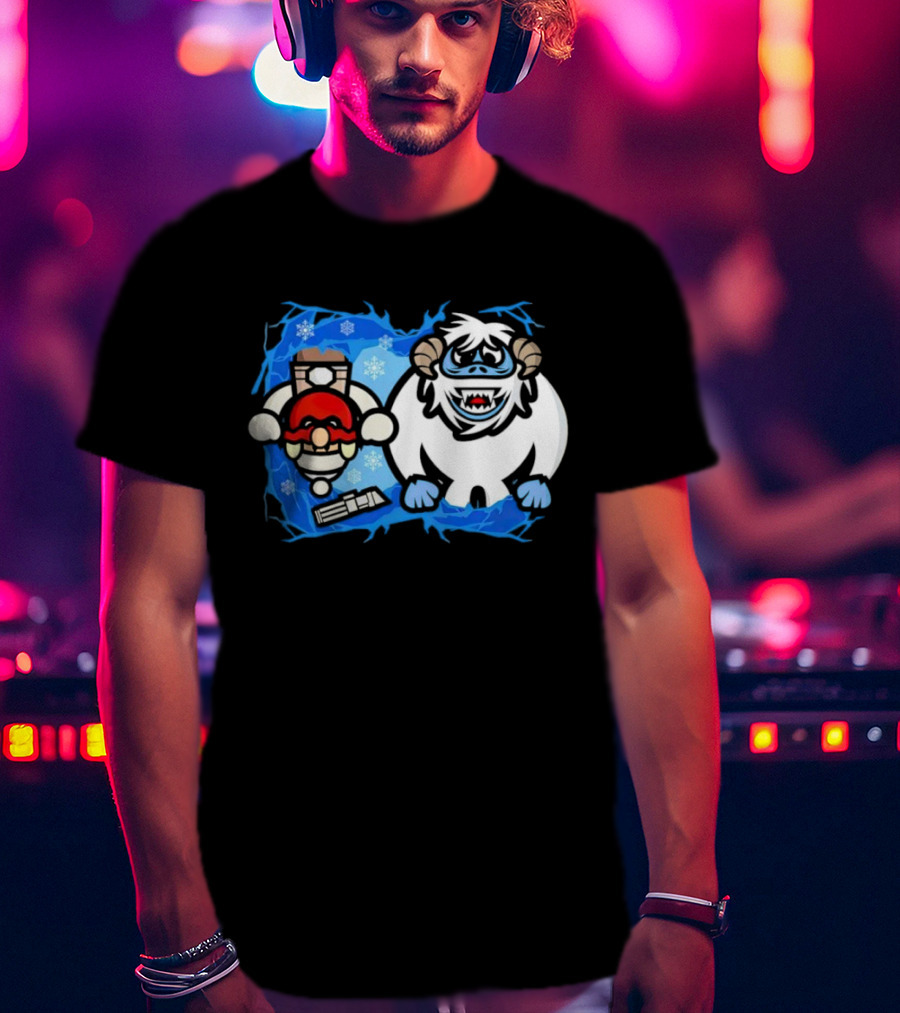 Bumble Wars Cartoon Mario Wampa Battle Ice Hoth T-Shirt