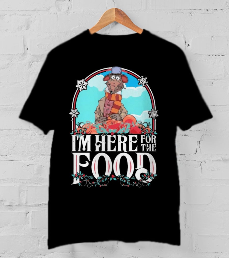 I'm Here For The Food Funny Rat Chef Winter Scarf T-Shirt