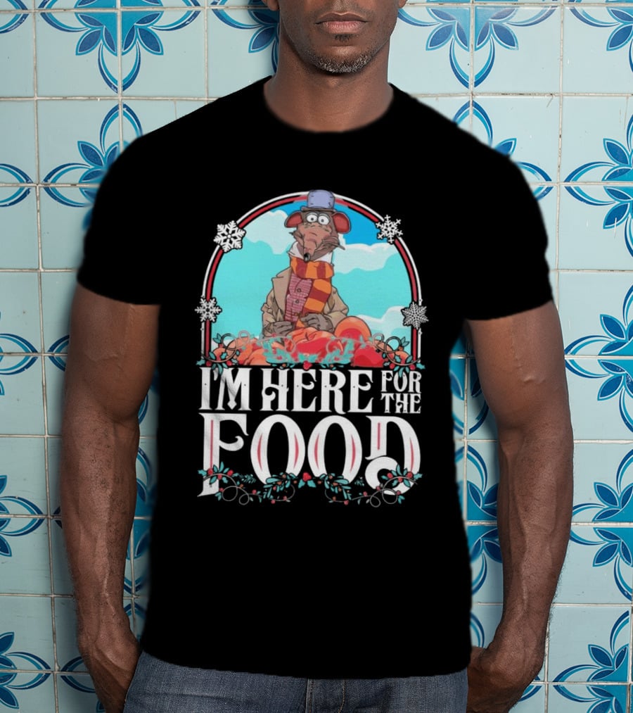 I'm Here For The Food Funny Rat Chef Winter Scarf T-Shirt