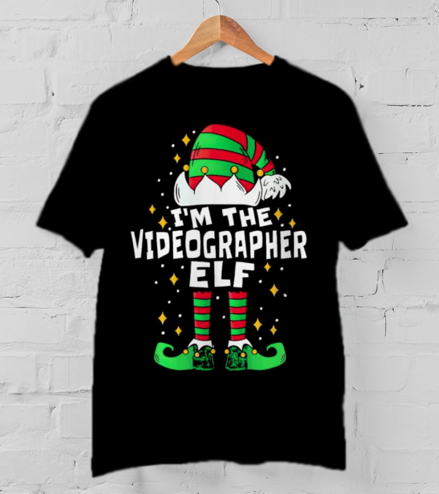I'm The Videographer Elf Christmas Holiday Costume T-Shirt