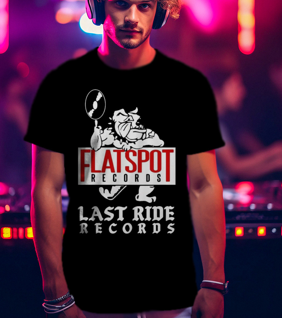 Flatspot Records Bulldog Last Ride Records T-Shirt