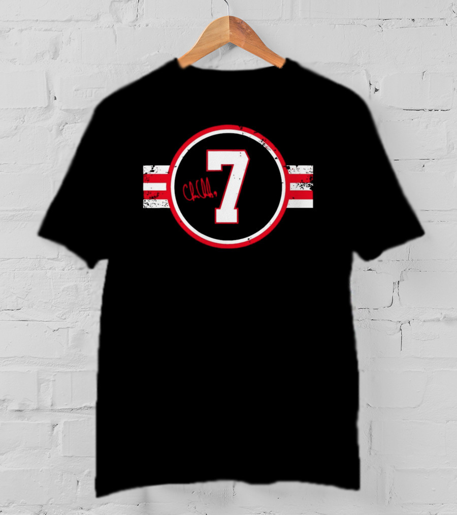Chris Chelios 7 Chicago Blackhawks Signature T-Shirt