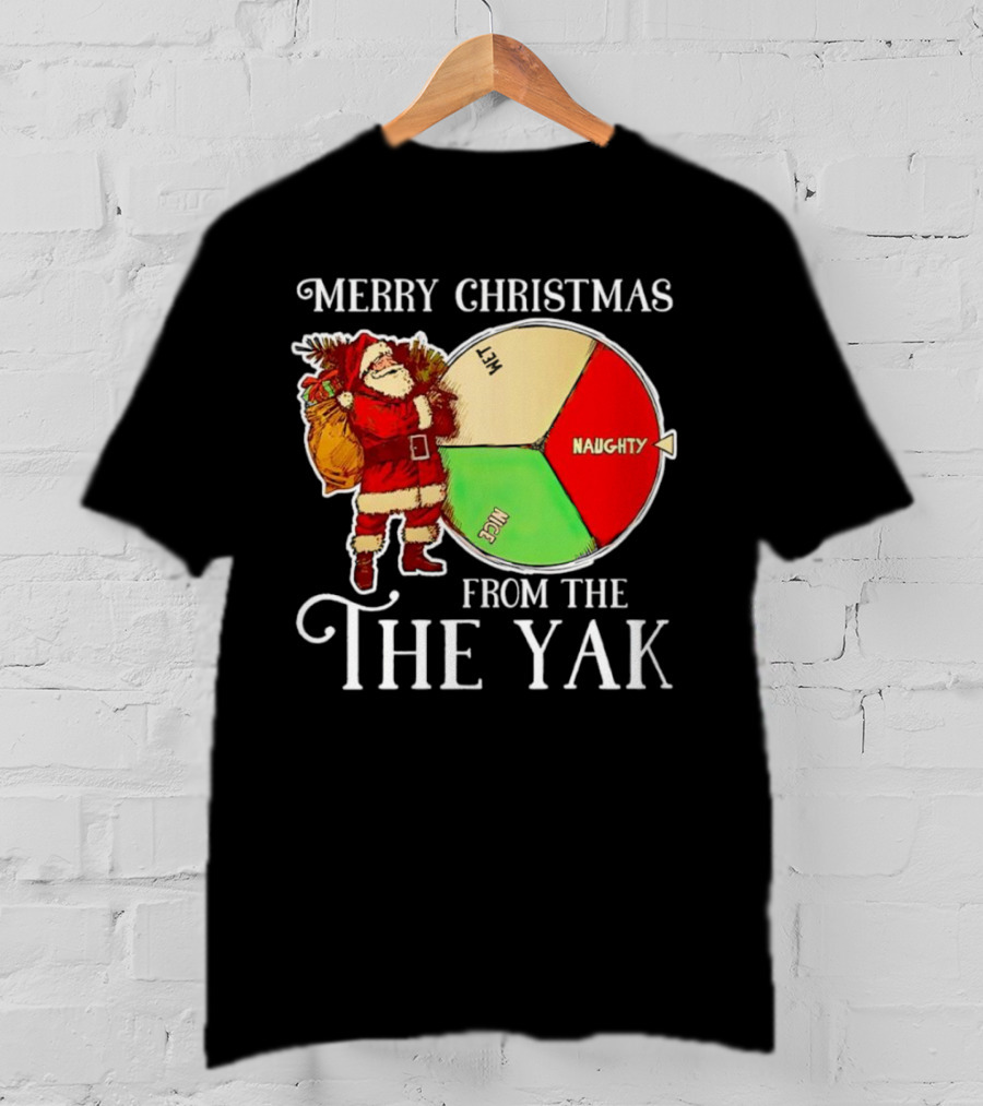 Merry Christmas From The Nice Naughty List Yak Santa T-Shirt