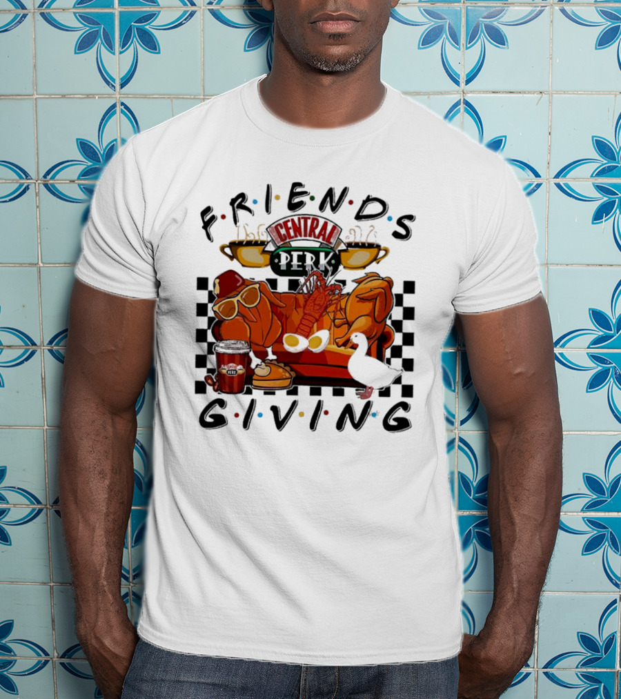 Friends Central Perk Thanksgiving Couch Scene T-Shirt