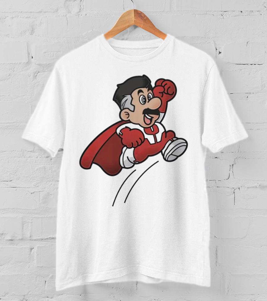 Omni Mario Superhero Jumping Manoeuver T-Shirt