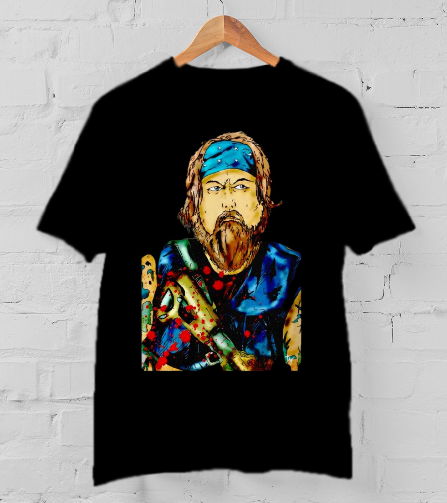 Savior TKO TKO Artist Print Bearded Bandana Warrior T-Shirt