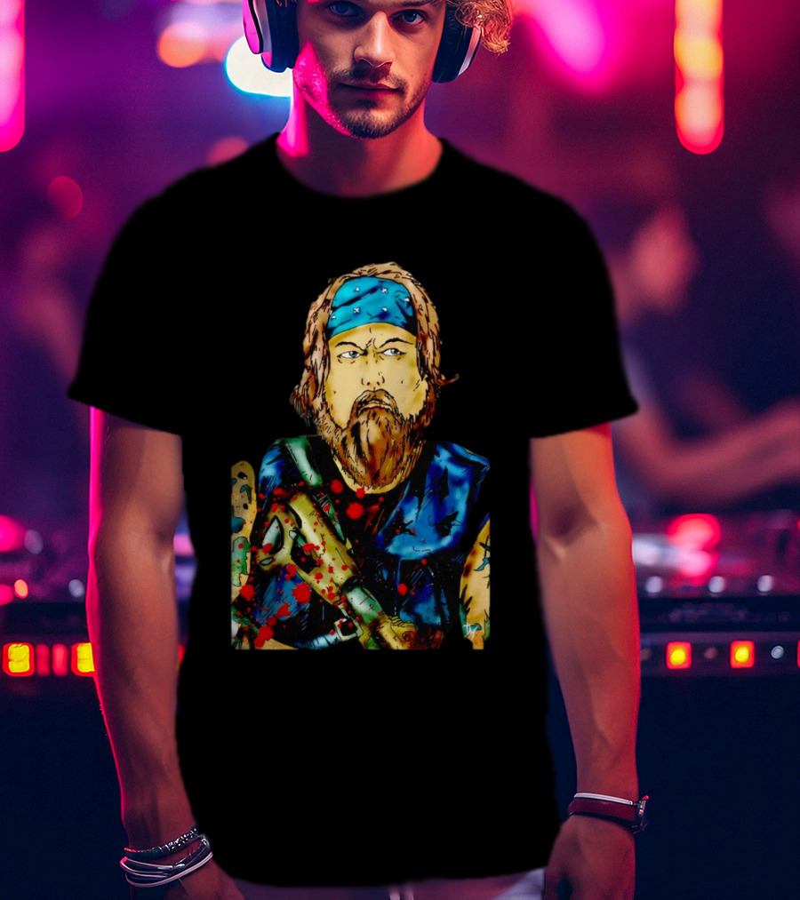 Savior TKO TKO Artist Print Bearded Bandana Warrior T-Shirt